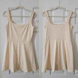 Reformation Amy Eco Active Mini Skort Dress - Almond - Size M - Built in shorts